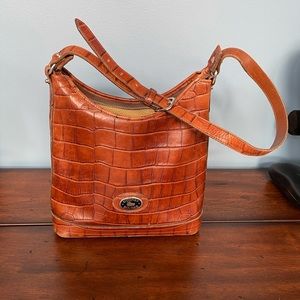 Alligator embossed Dooney & Bourke small hobo bag